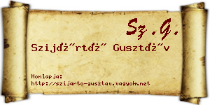 Szijártó Gusztáv névjegykártya