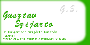 gusztav szijarto business card