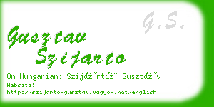 gusztav szijarto business card